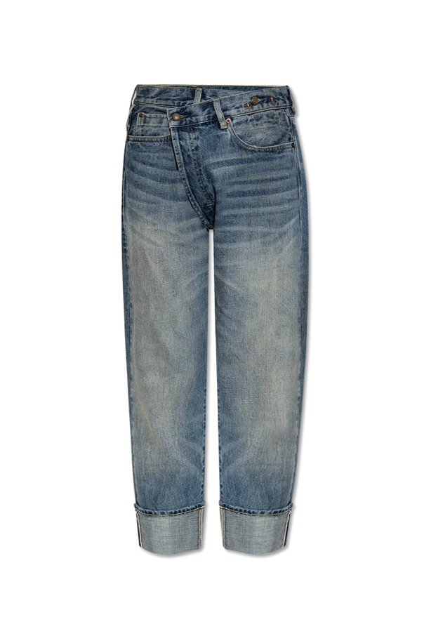 BLAU Jeans mit umgeschlagenen Hosenbeinen