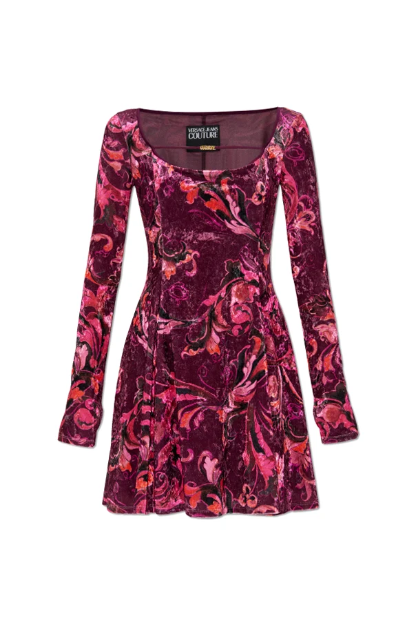 ROSA Samtkleid mit langen Ärmeln