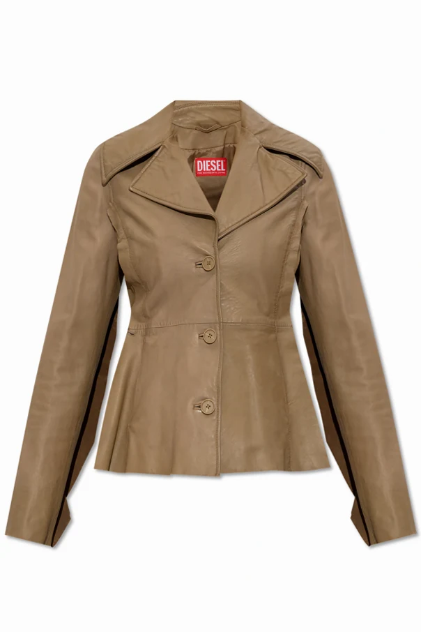 beżowy Skórzana kurtka `L-ATOYA`