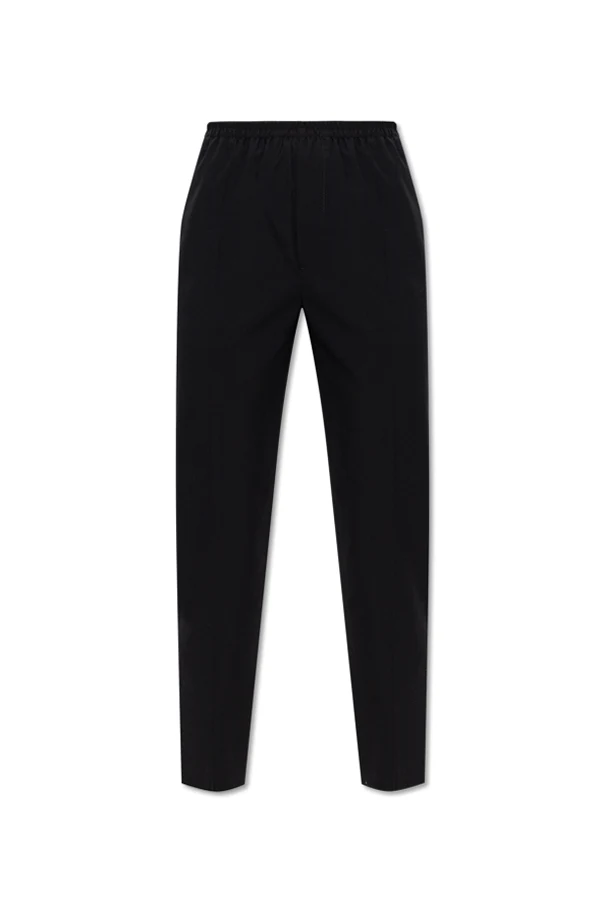 SCHWARZ Wollhose mit Bügelfalte