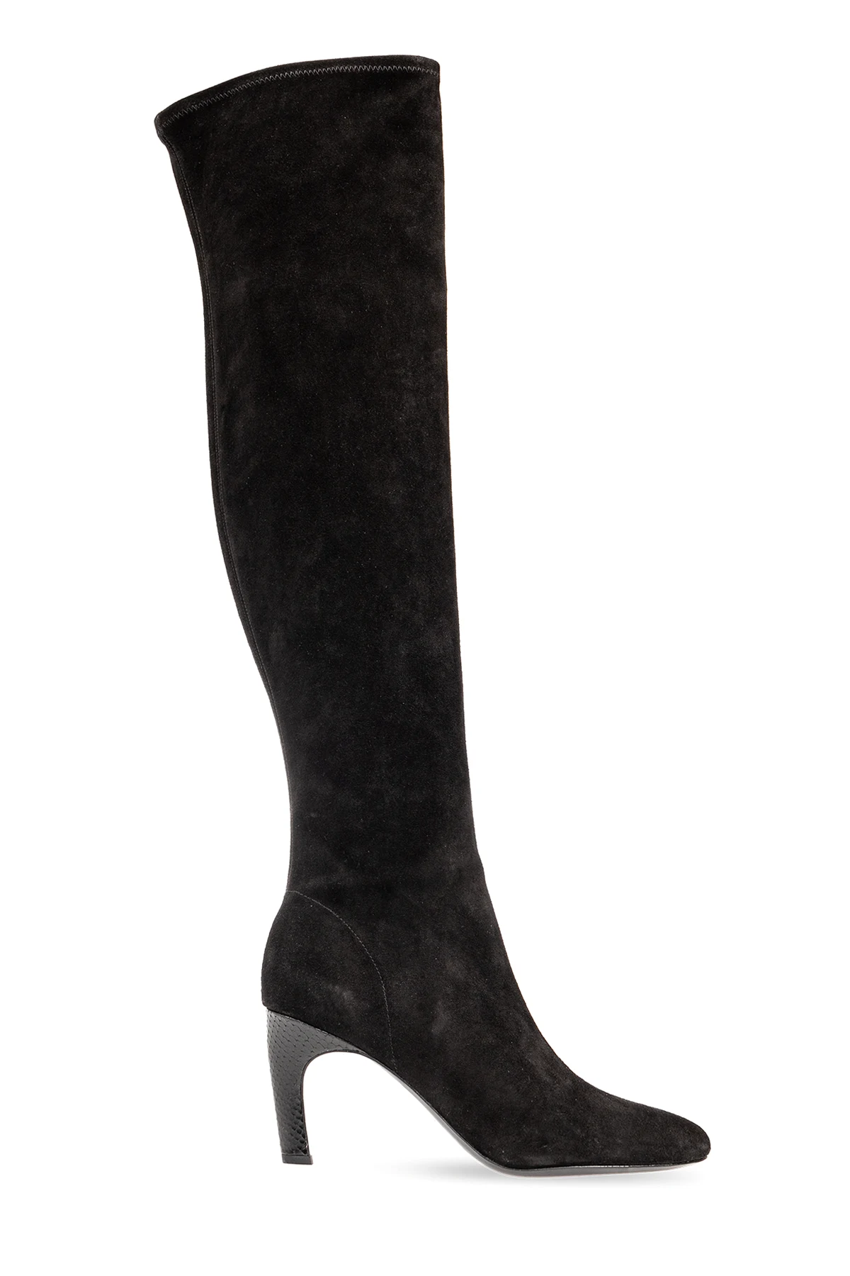 Suede heeled knee-high boots