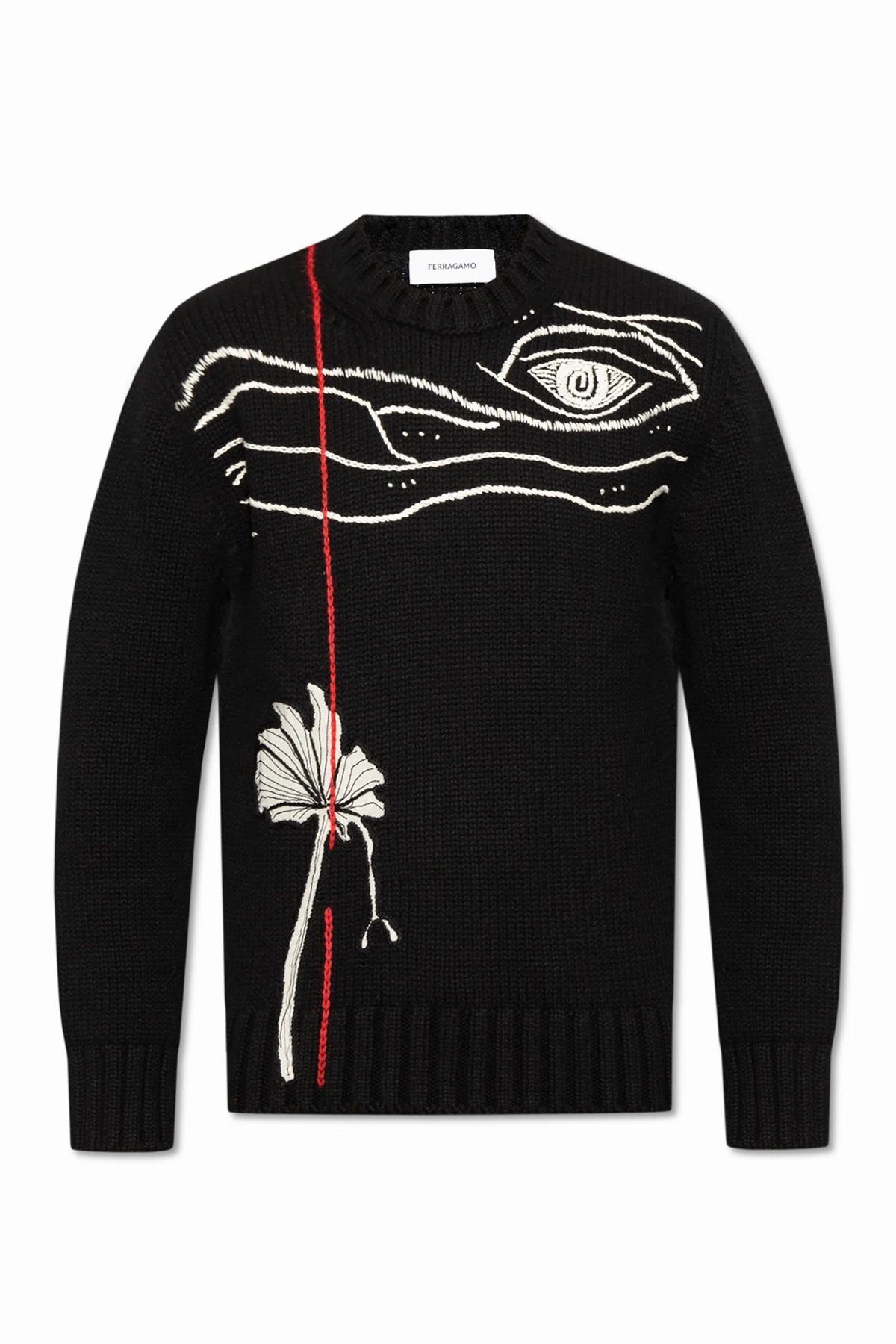 Sweter z dekoracyjnym haftem