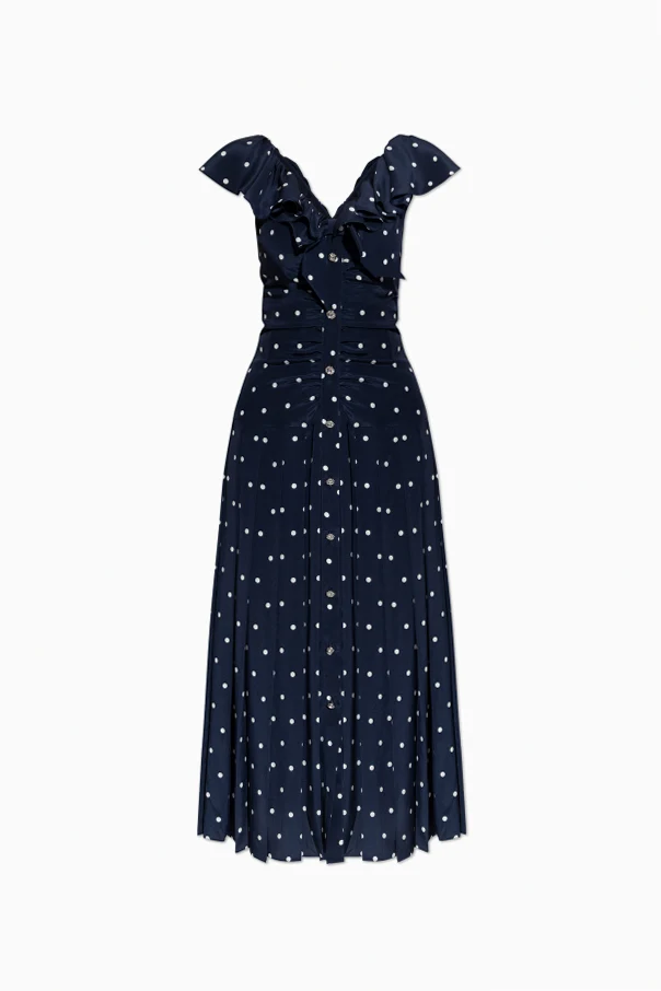 MARINEBLAU Kleid mit Tupfenmuster