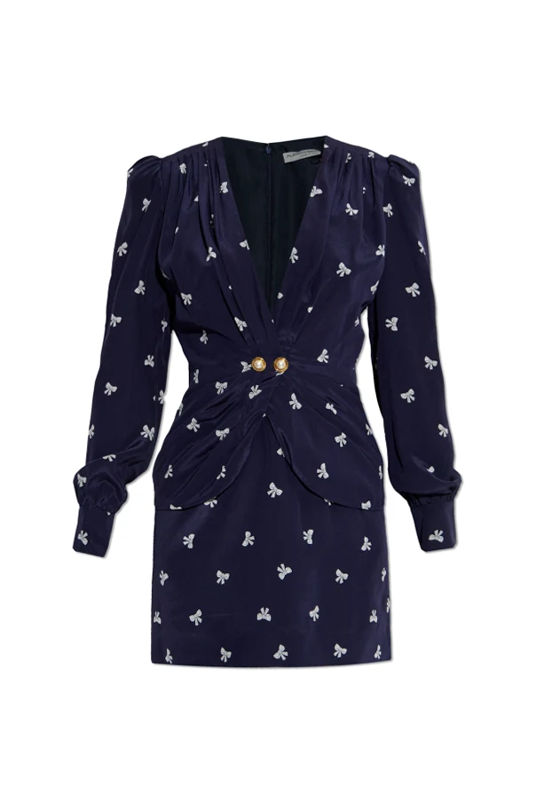 MARINEBLAU Kleid mit dekorativem Print