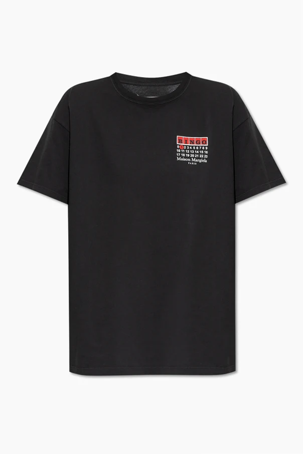 SCHWARZ T-Shirt mit Logo