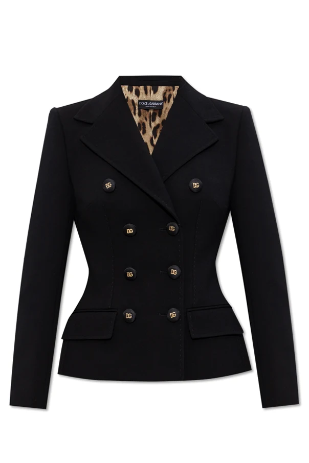 CZARNY Dwurzędowa marynarka