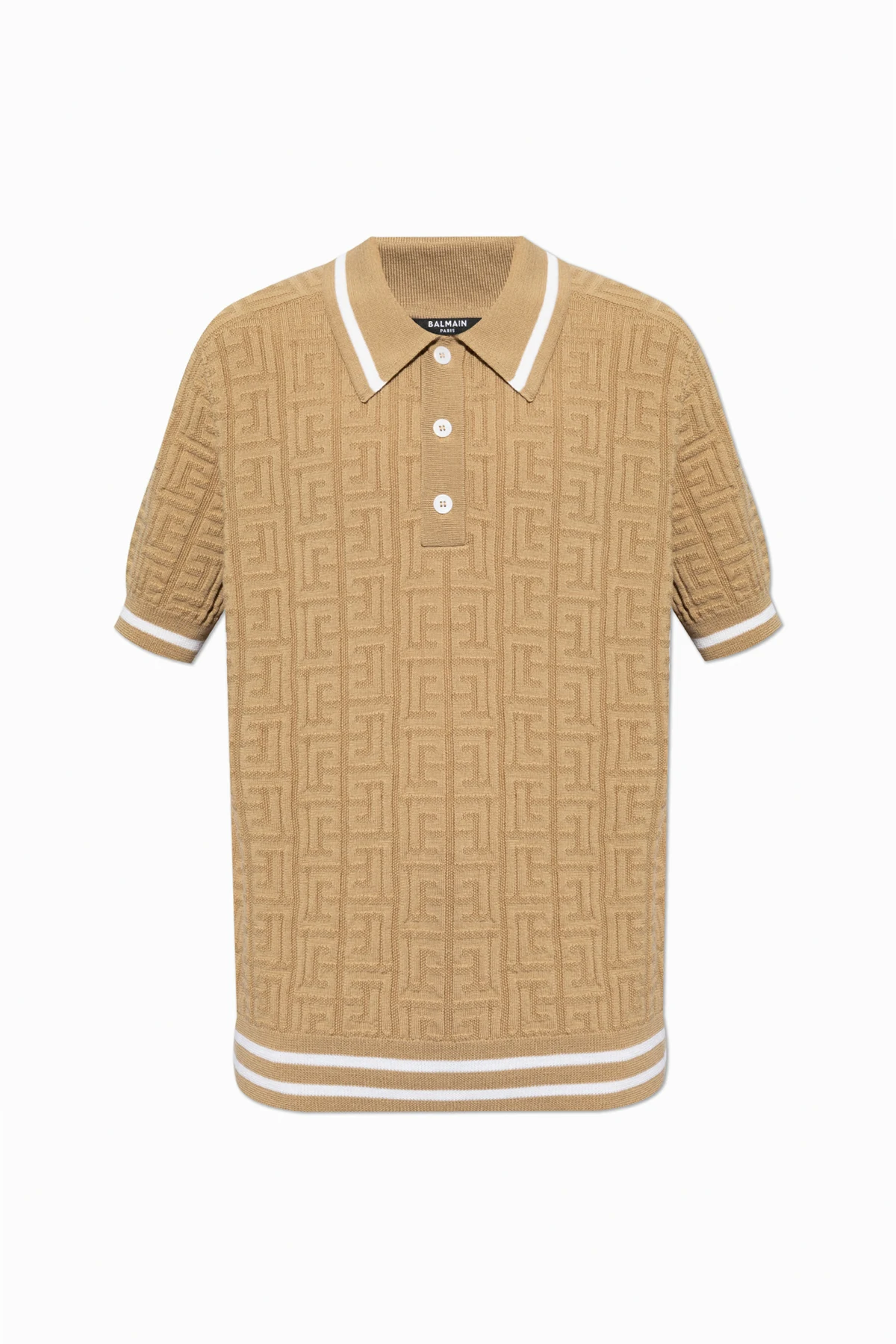 beige Wool Polo