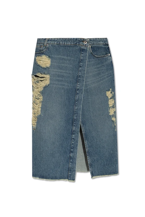 BLAU Jeansrock mit "Vintage"-Effekt