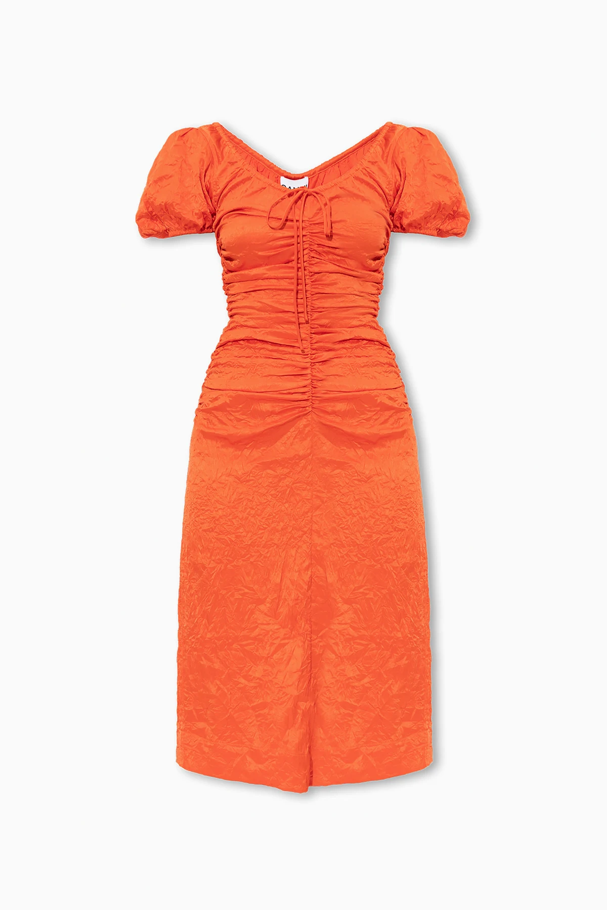 Dress with puff sleeves