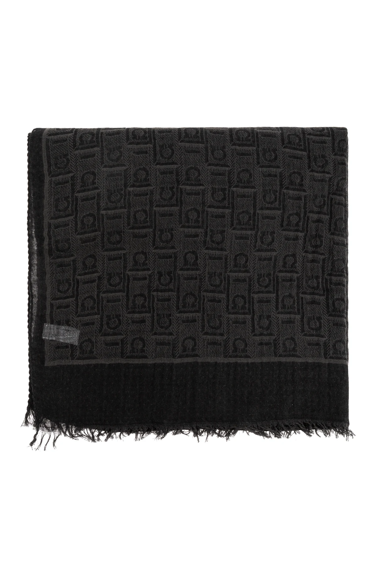 BLACK Scarf with logo