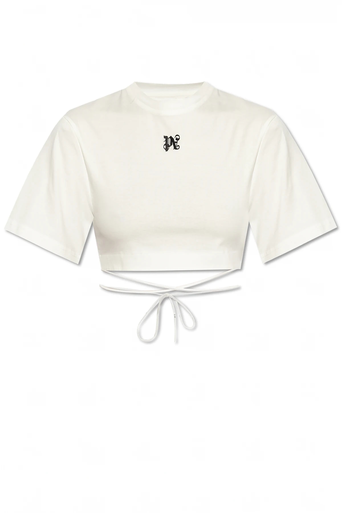 T-Shirt hinten mit Schnüren gebunden