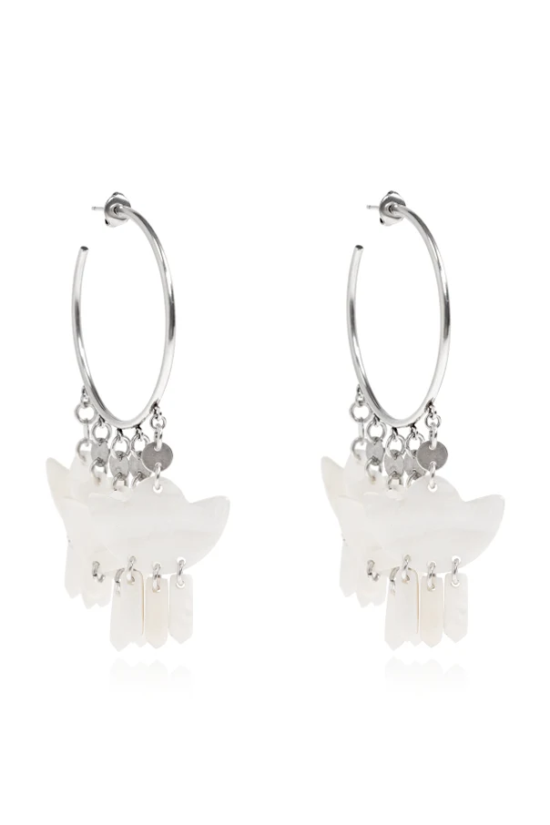 SILBER Runde Ohrringe mit Muscheln