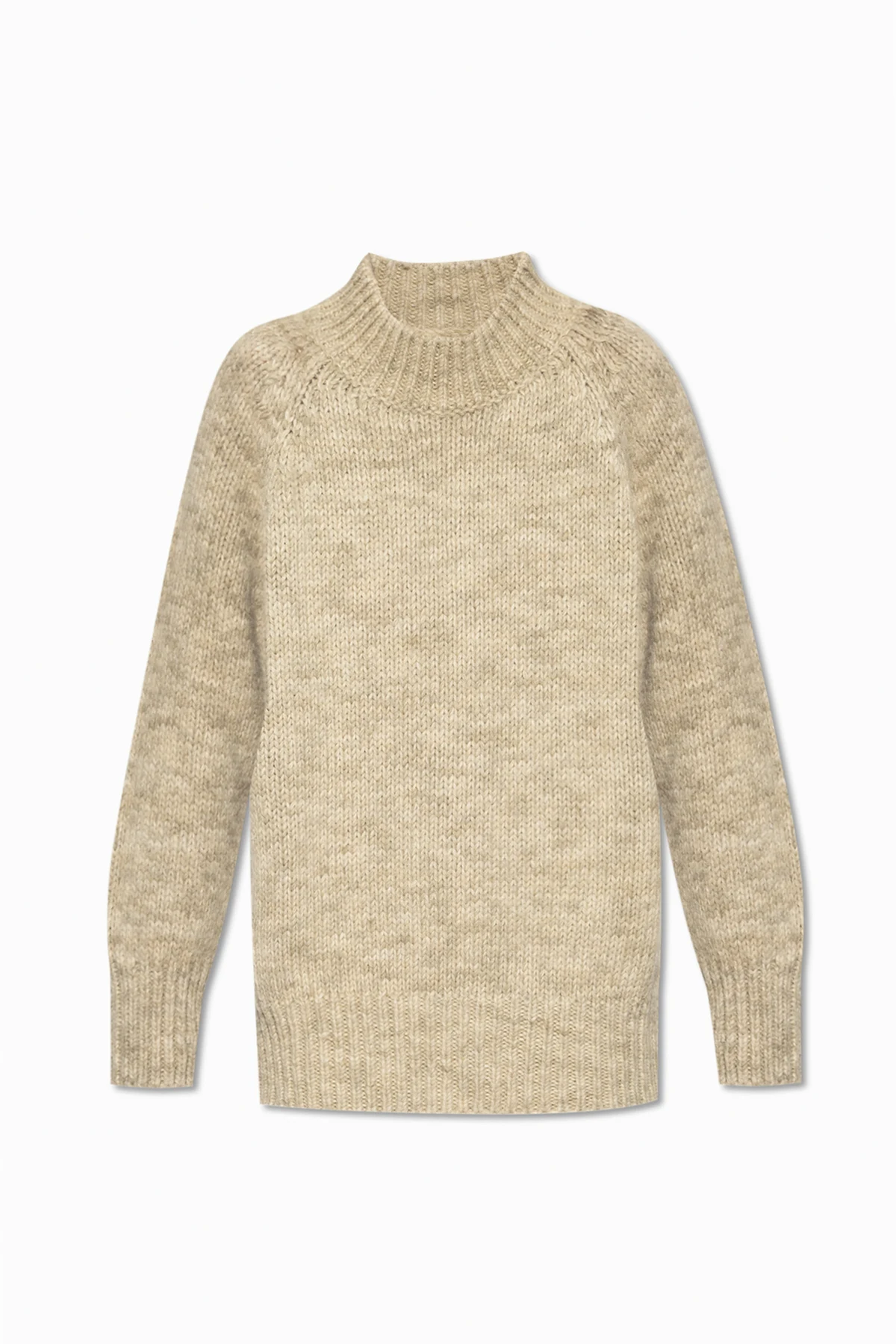 Sweater with standing collar