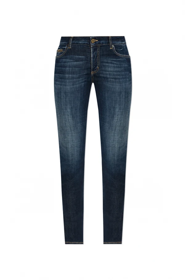 GRANATOWY Jeansy` `Medium Waist Jennifer`