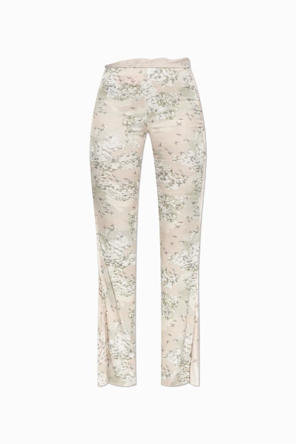 kremowy Legginsy `P-AFFAL`