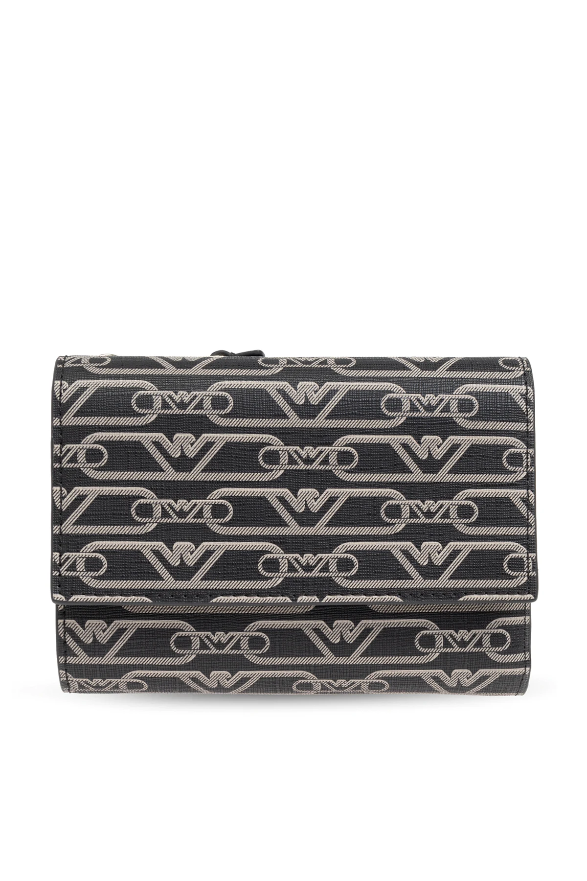 BLACK Wallet with monogram