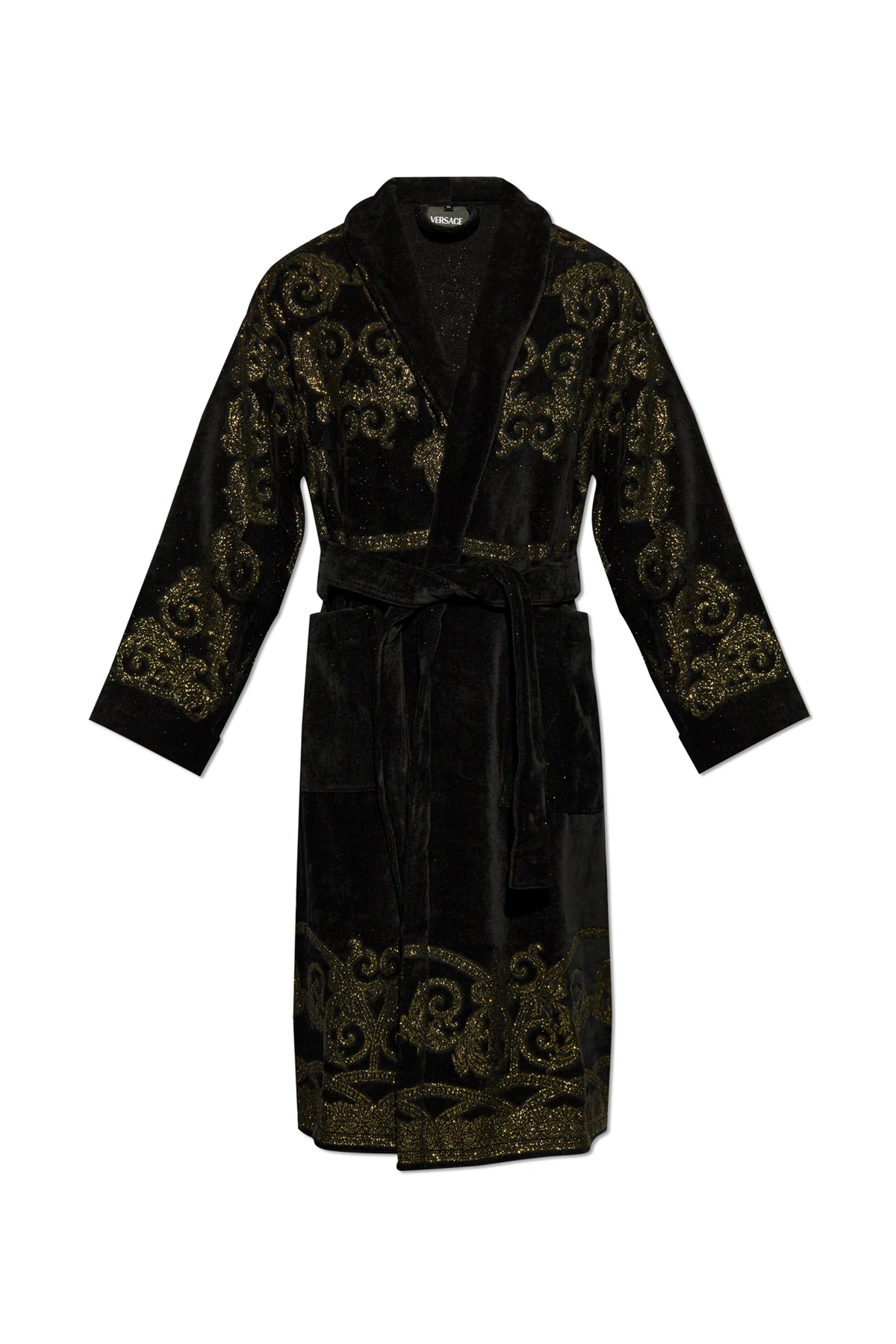 BLACK Bathrobe with logo