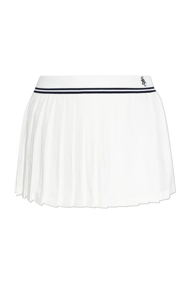 BIAŁY  Plisowana spódnica