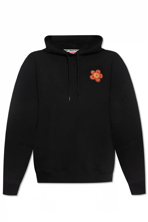 CZARNY Bluza z nadrukiem