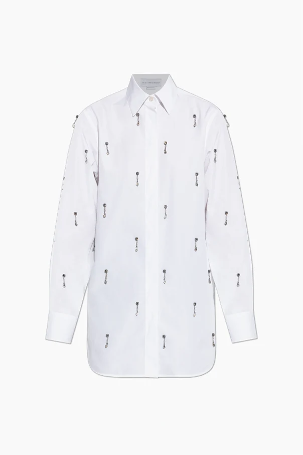 WHITE Shirt with shimmering appliqués