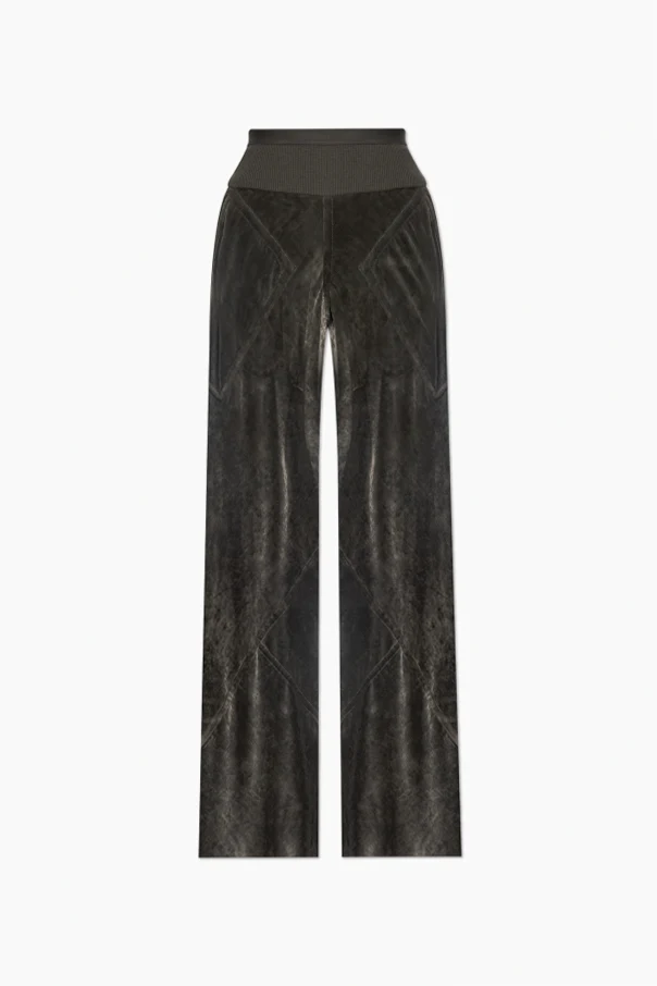 GRÜN Samt-Hose mit weitem Bein