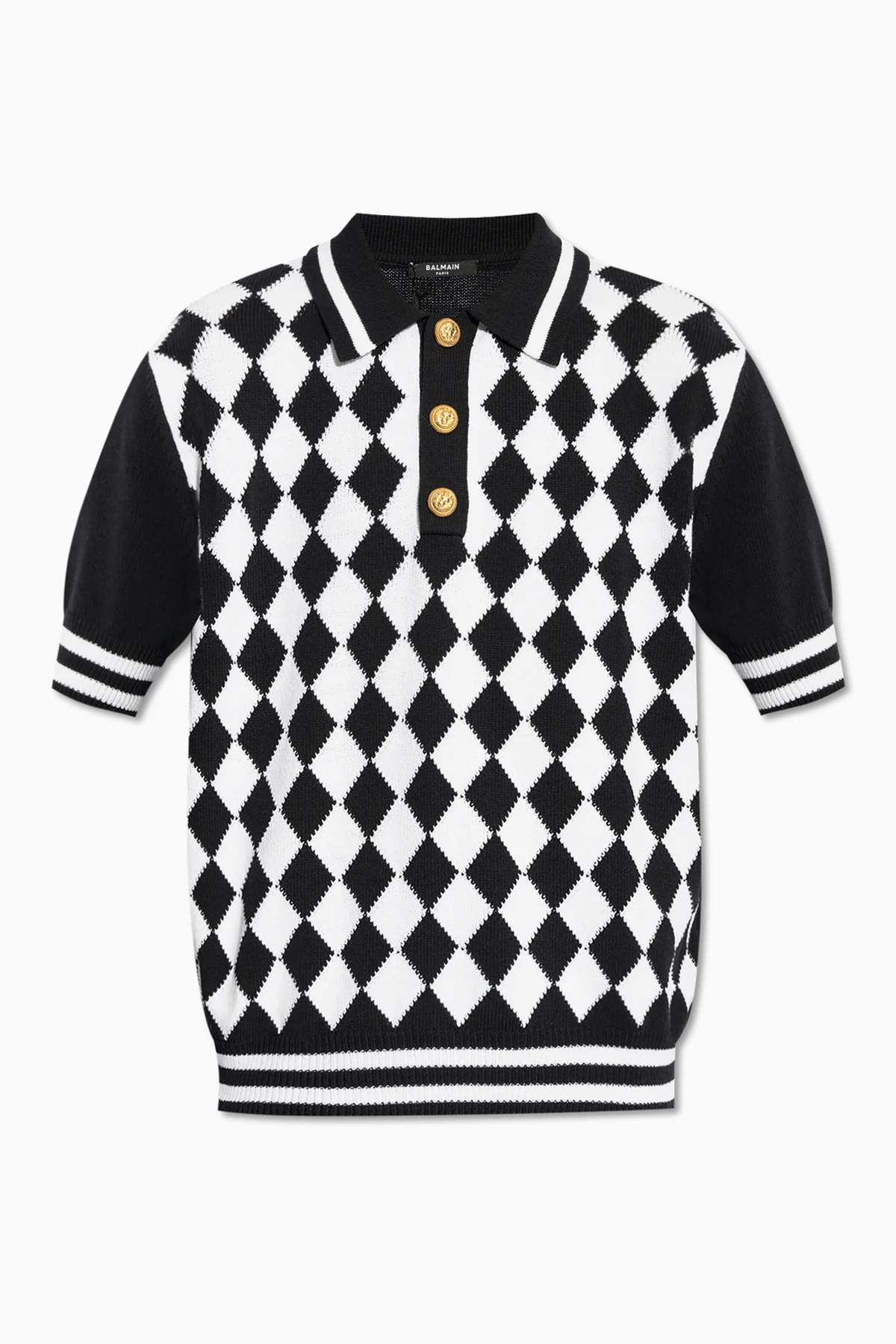 BLACK Polo with a pattern