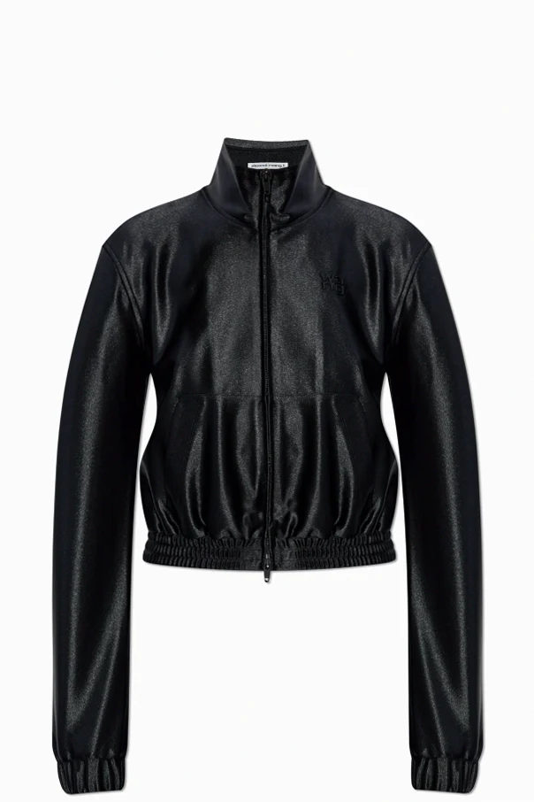 SCHWARZ Sweatshirt mit schimmerndem Finish