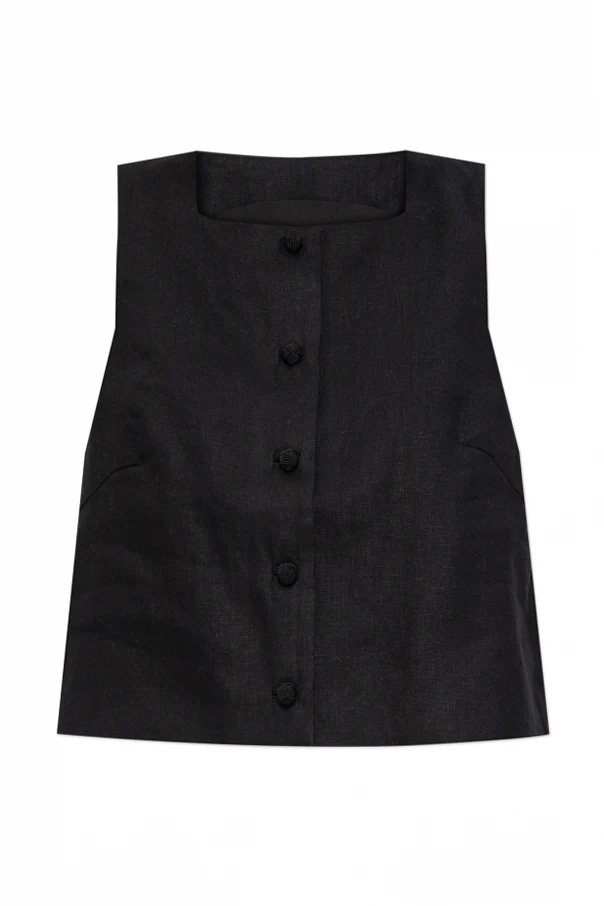 SCHWARZ Leinenweste „Rio“