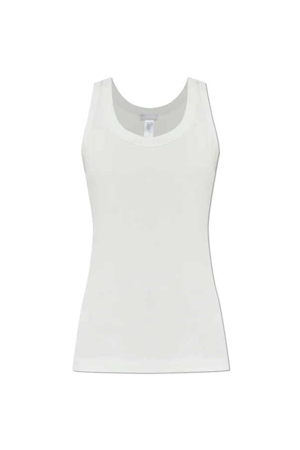 WEISS Geripptes Top