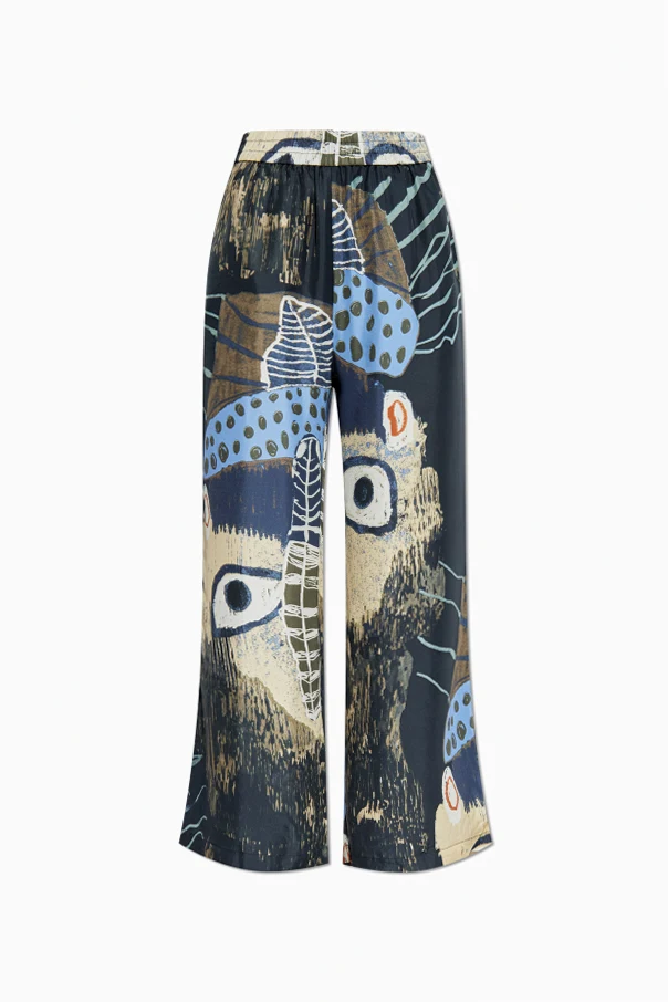 MEHRFARBIG Seidenhose „Arum“