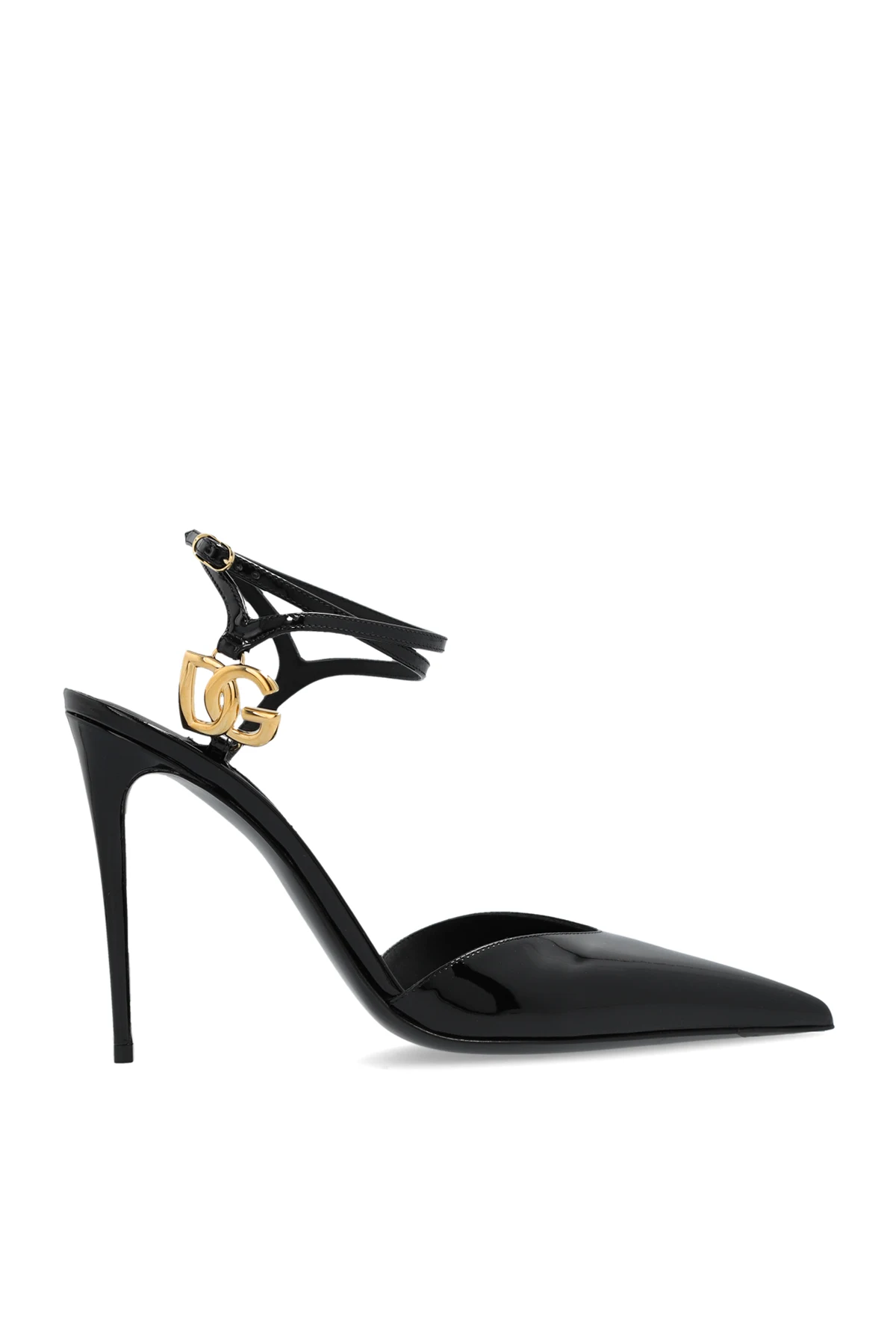 BLACK ‘Lollo’ glossy pumps