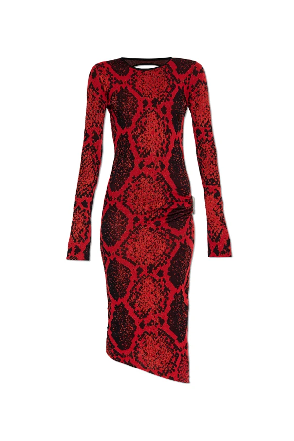 ROT Kleid mit Muster