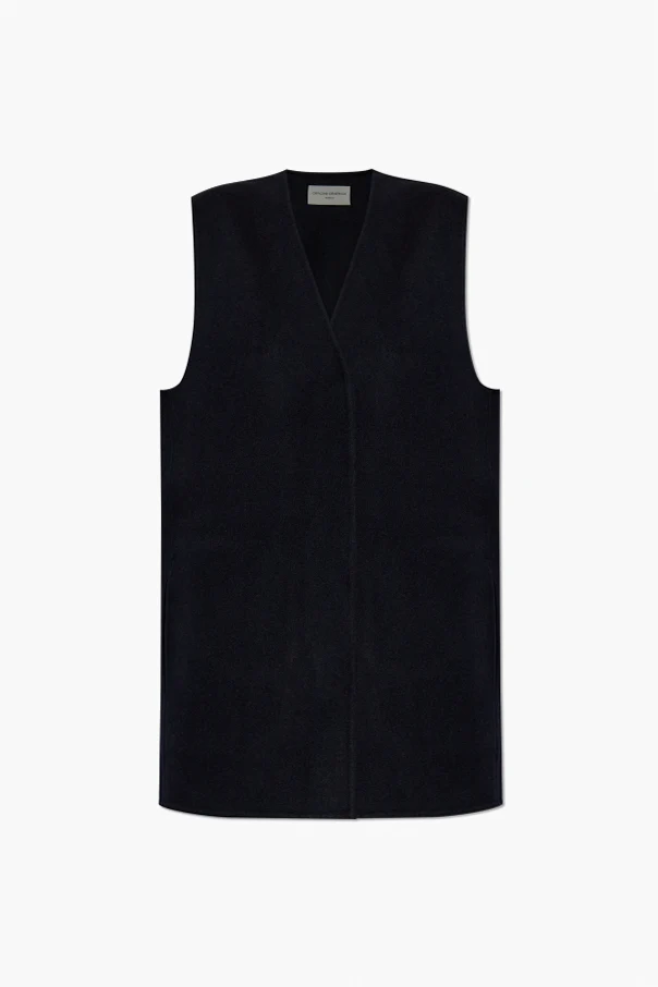 GRANATOWY Wełniana kamizelka ‘Reese’