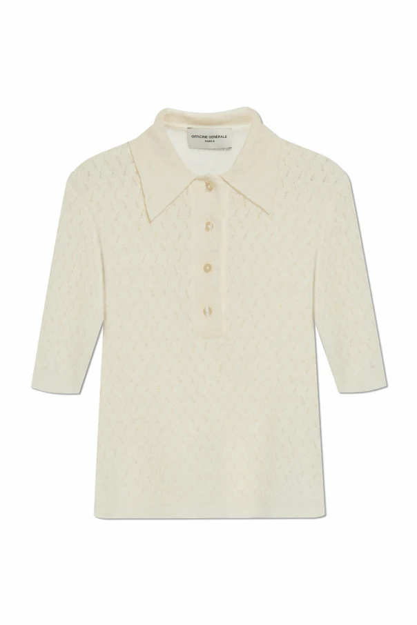 kremowy Ażurowe polo ‘Naya’