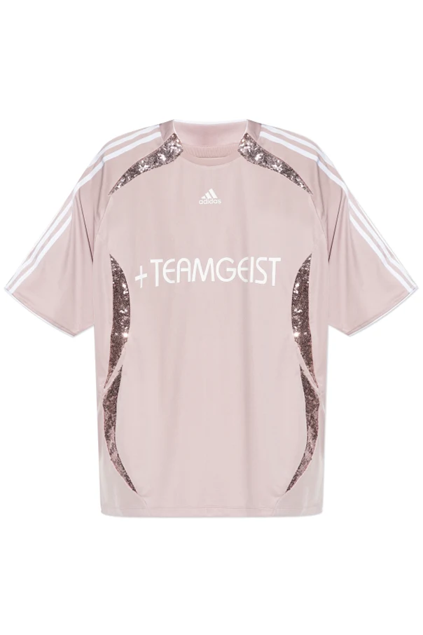 RÓŻOWY T-shirt z cekinami