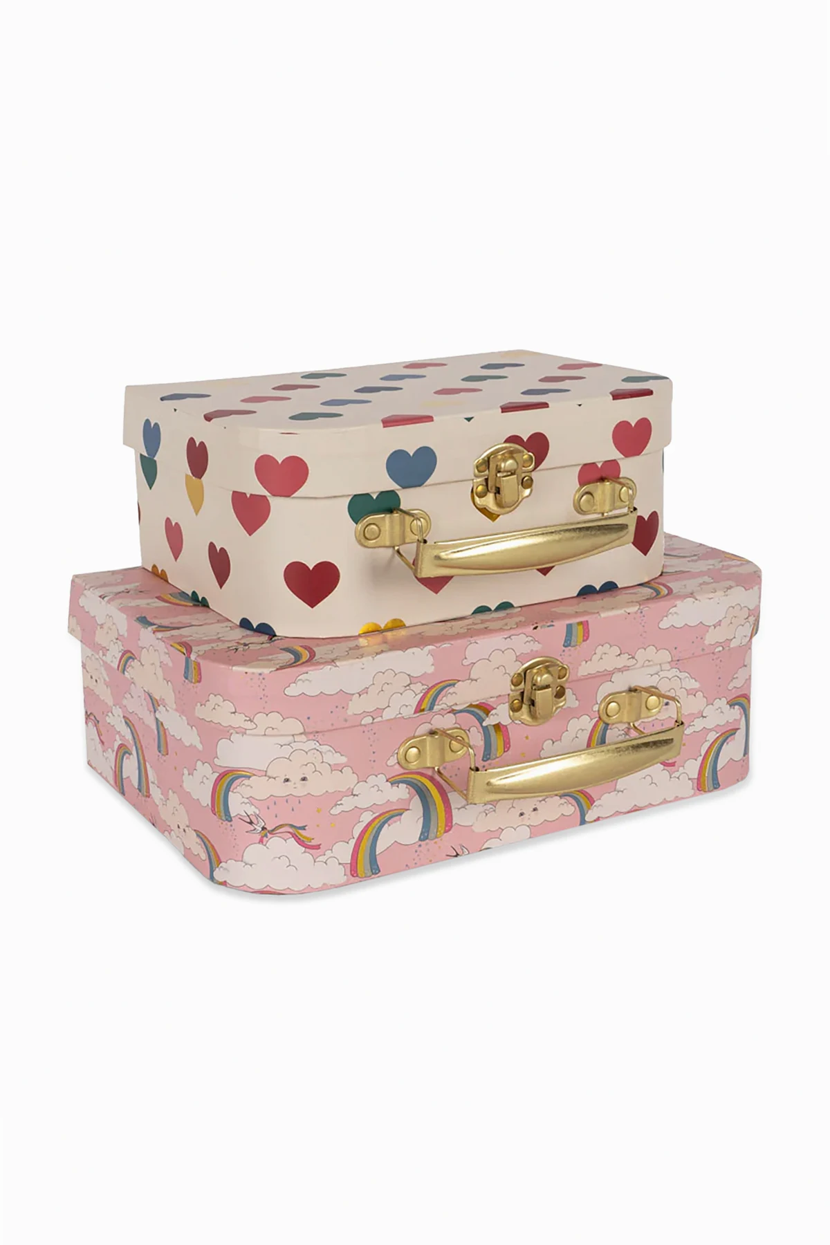 MULTICOLOUR Set of two decorative suitcases