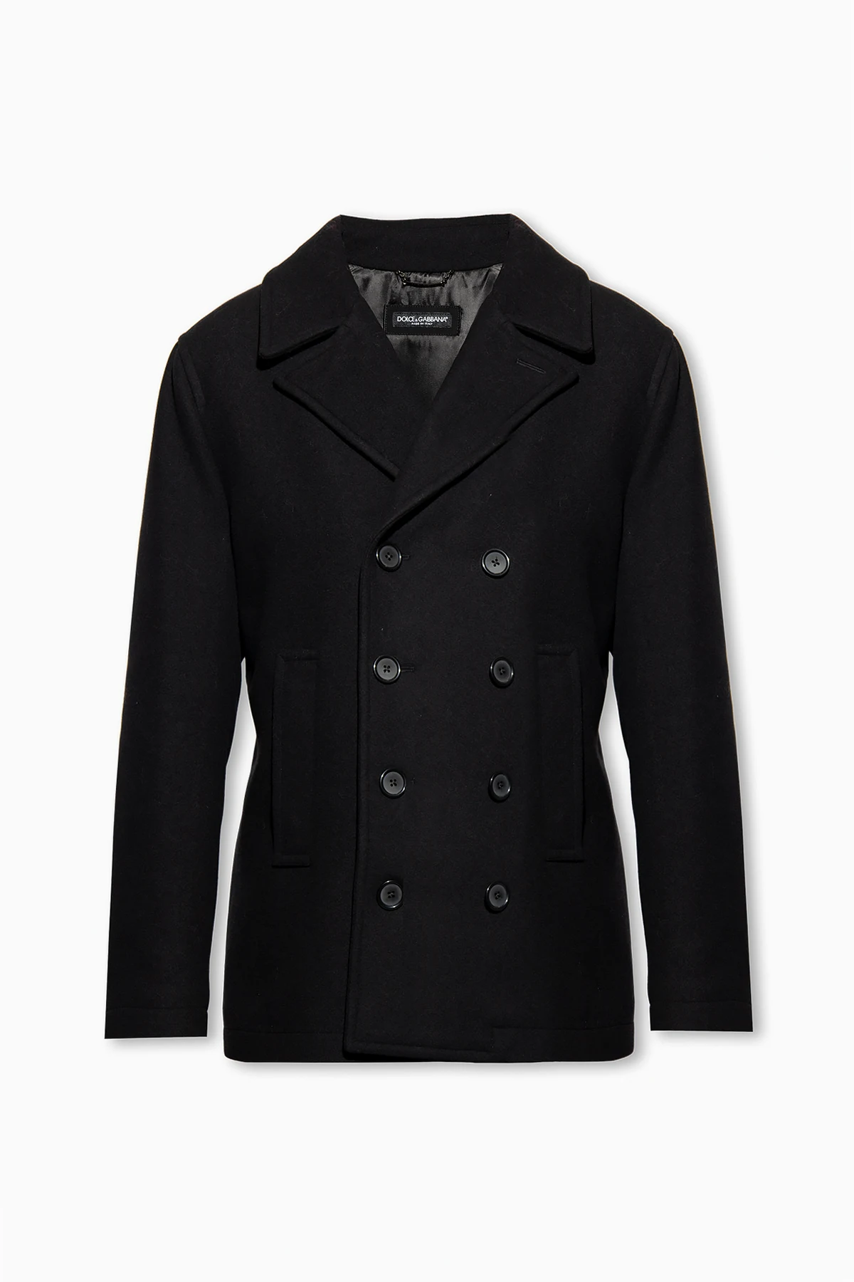 Cropped double-breasted coat