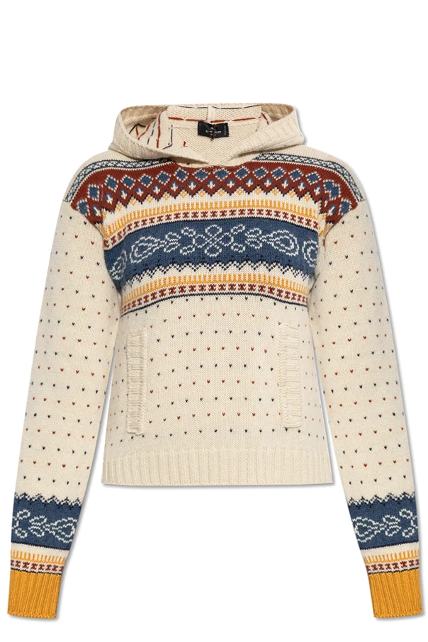 CREME Wollpullover mit Kapuze