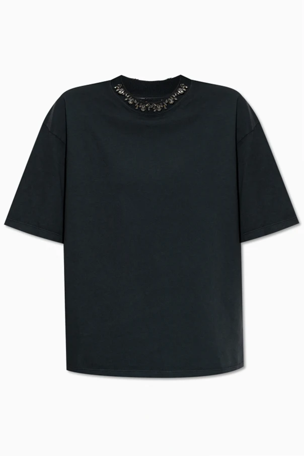 NAVY BLUE T-shirt with appliqués