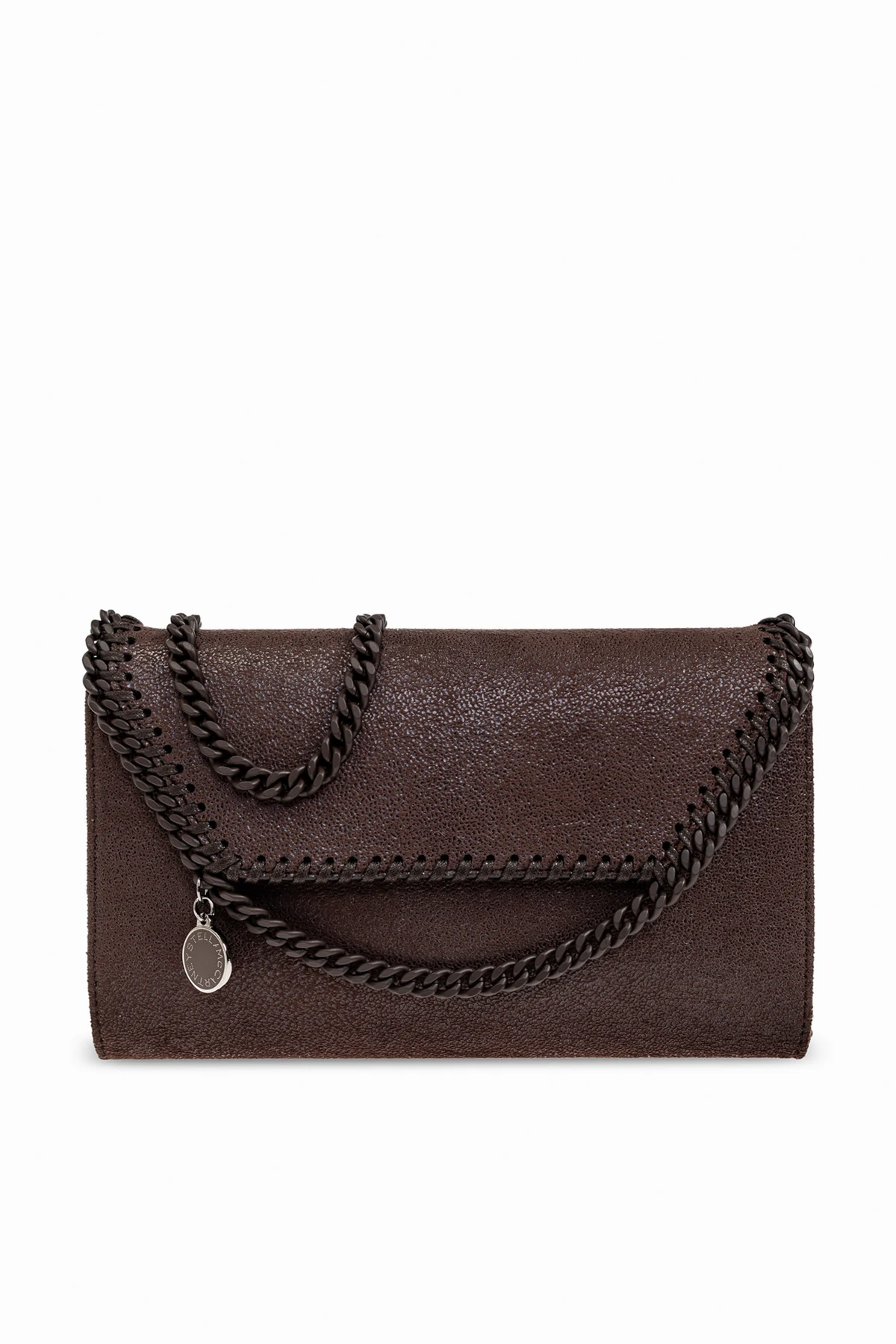BROWN Wallet Falabella on a chain