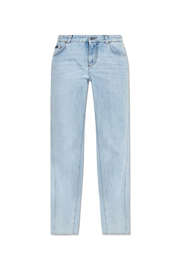 light blue Jeans with straight legs