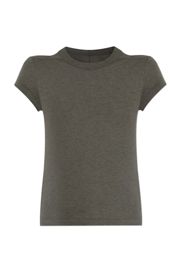 GRAU Top mit Wollabschluss