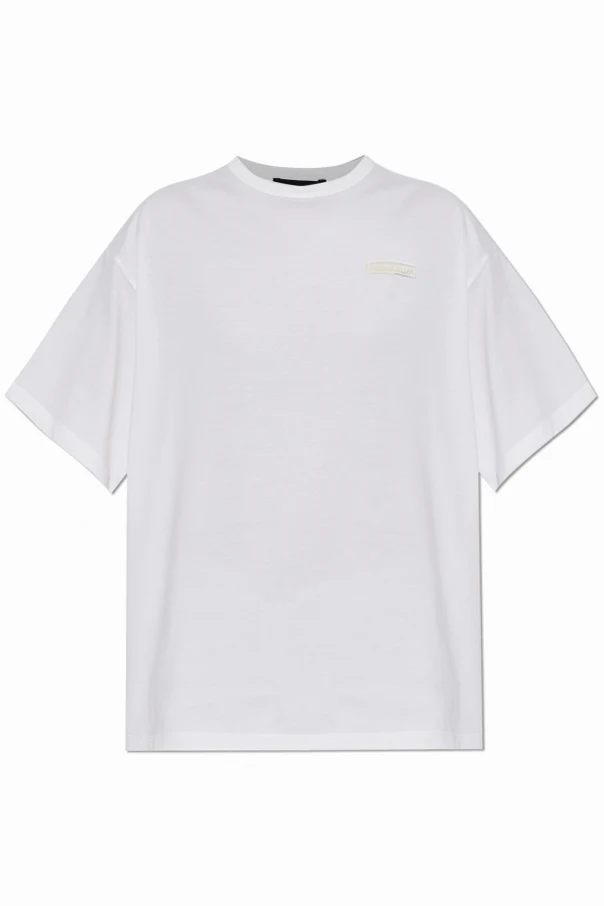 SZARY Bawełniany t-shirt