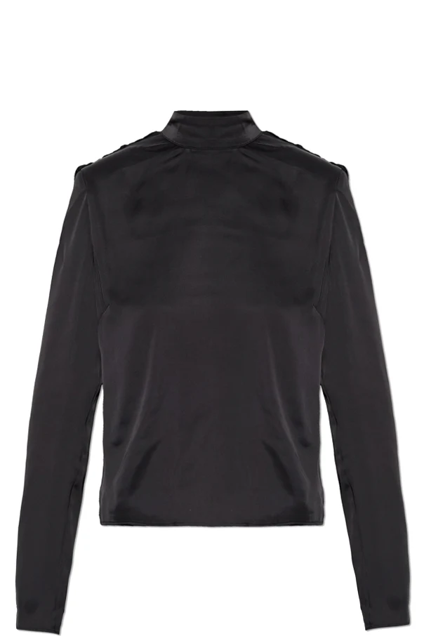 CZARNY Top z wiązaniem