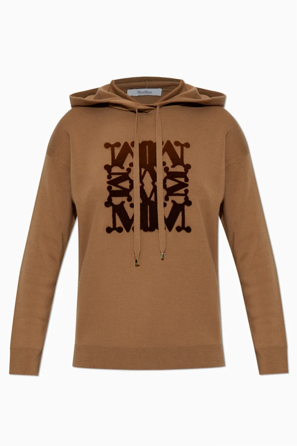 BRĄZOWY Wełniana bluza `Taddeo`