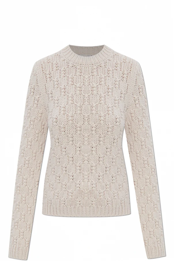 GRAU Pullover mit dekorativem Strickmuster