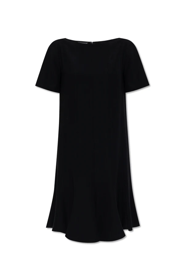 SCHWARZ Kleid mit kurzen Ärmeln