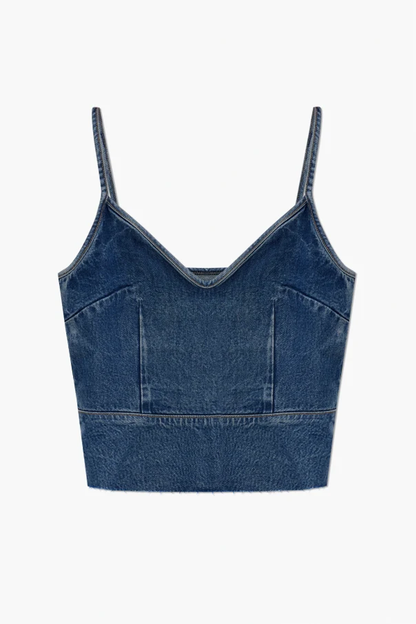 GRANATOWY Jeansowy top `Lilah`