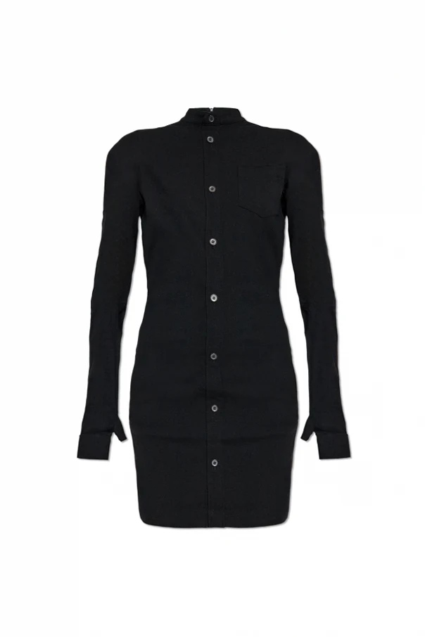 SCHWARZ Kleid mit langen Ärmeln
