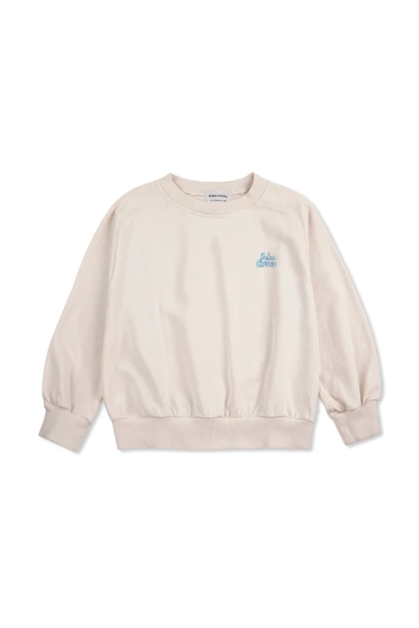kremowy Bluza z wyszytym logo